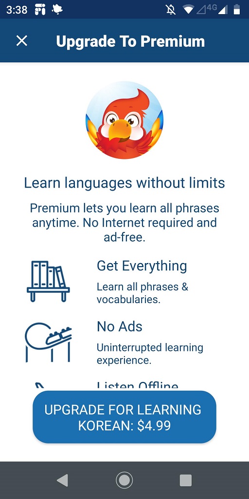 Learn Korean languages_parrot_mascot