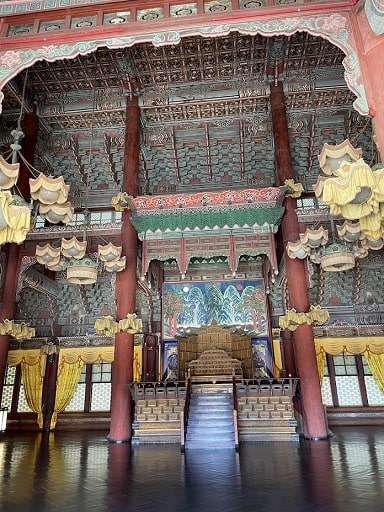 Lingua Asia Korean Dragon Gyeongbokgung Royal Throne