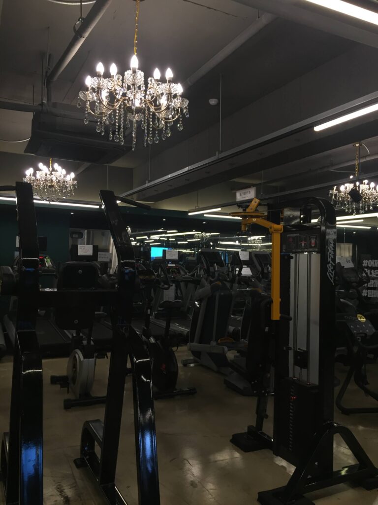 korean gym chandelier